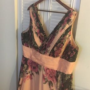 Floral Print Graceful Chiffon Dress